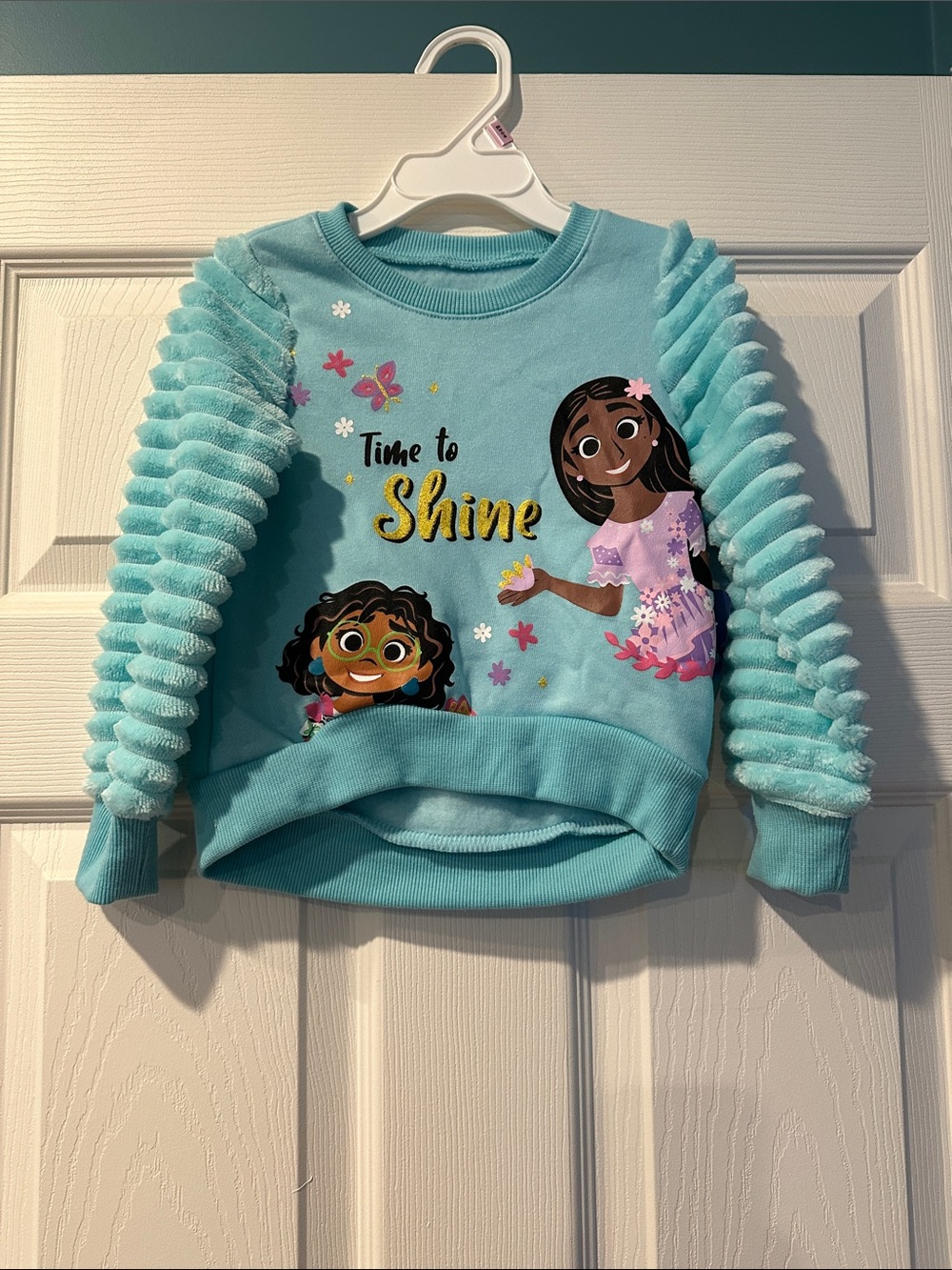 Encanto Time to Shine Turquoise Girls' Pullover Sweatshirt